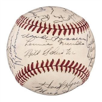 1945 Chicago Cubs National League Champions Team Signed Baseball With 22 Signatures Including Charlie Grimm, Hank Borowy & Lennie Merullo (PSA/DNA)